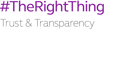 #TheRightThing Trust & Transparency