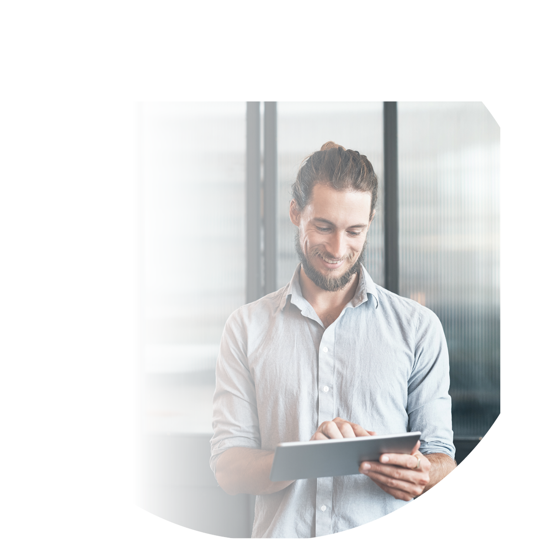 Shot of a young designer using a digital tablet in an office